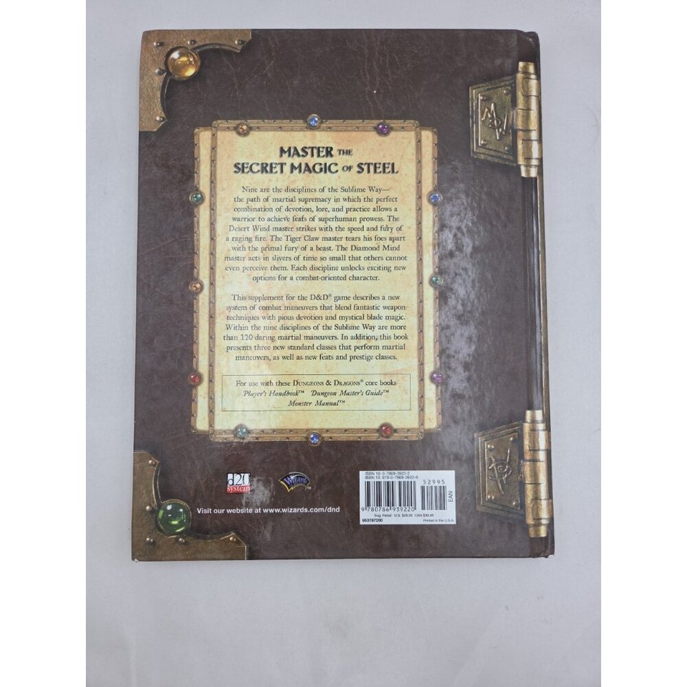 Tome of Battle Book of Nine Swords Dungeons & Dragons 1st Print 2006 Hard Copy - Picture 4 of 9